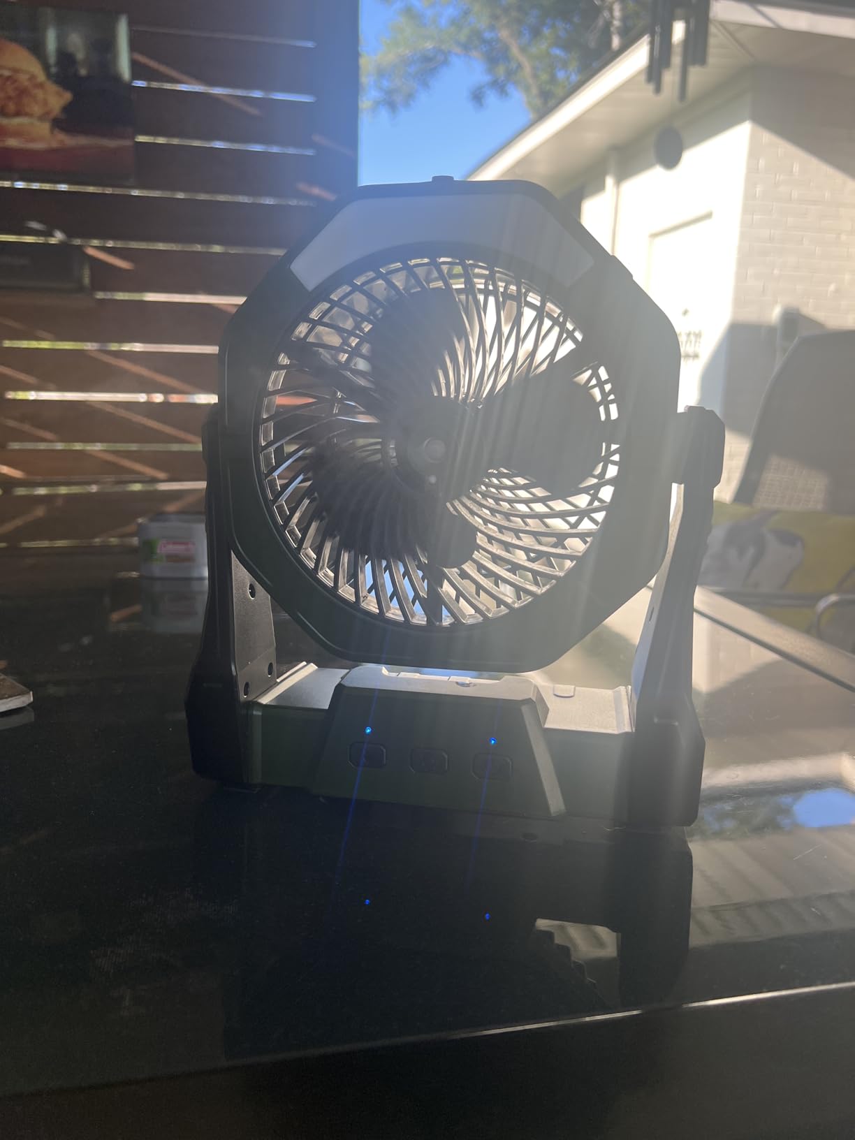 Ausic Portable Misting Fan for Outdoor Cooling, [8-35Hrs] Battery Powered Mist Fans with Water Misters & LED Lantern, 8-Inch, 250mL Tank, for Patios, Home, Outside, Camping, Outdoor&Indoor Use customer photo 2