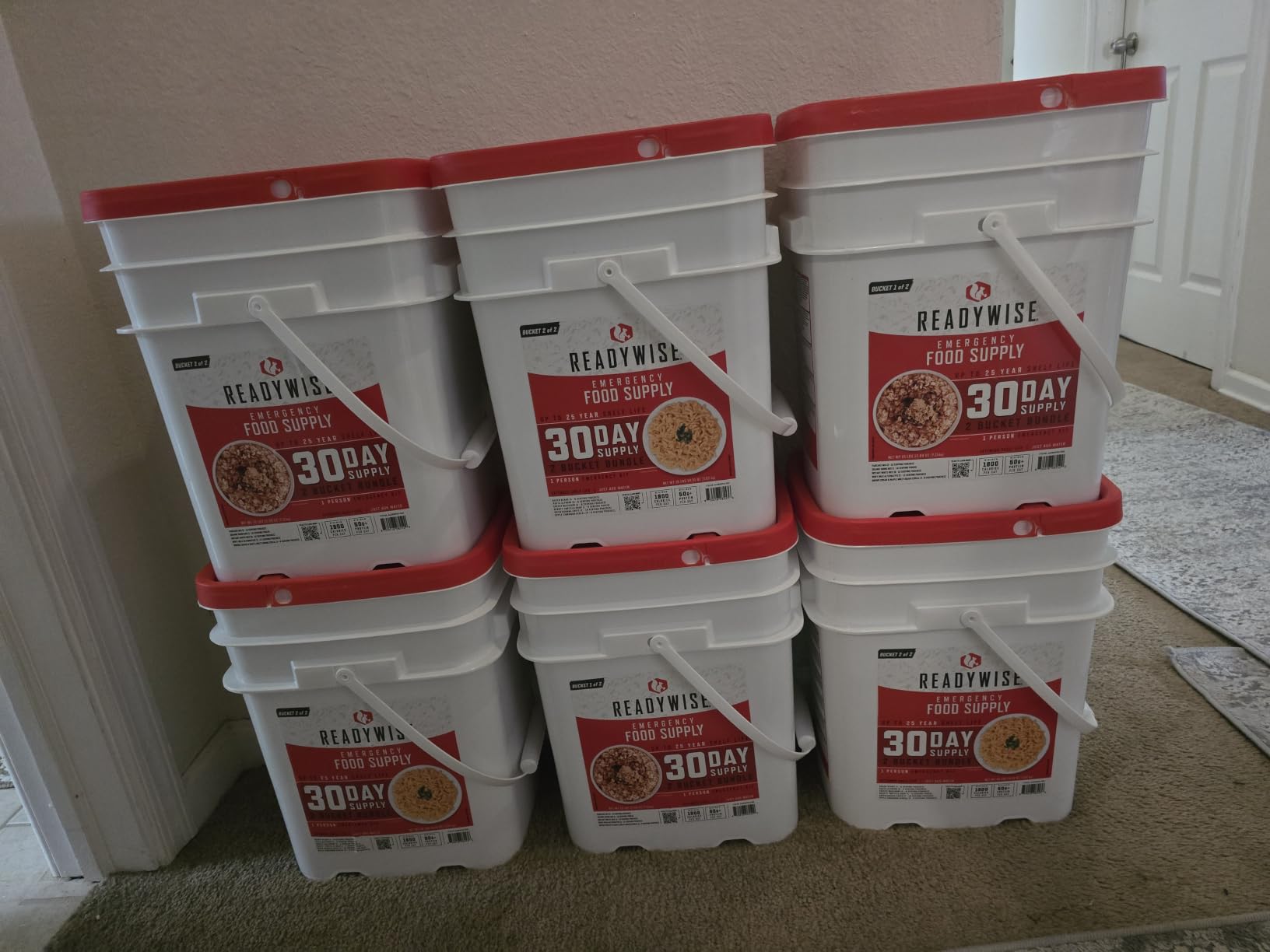 READYWISE Emergency Food Survival Supply 3,576 Servings 24 Buckets 1 Year customer photo 2