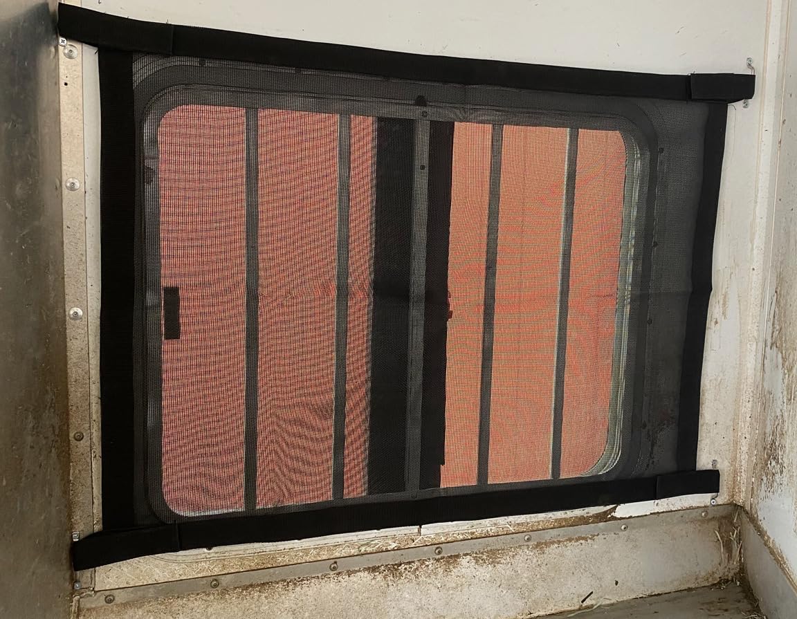 35 Inch Length x 26 Inch Height Horse Trailer Window Screen with Mesh Hole 0.04 * 0.04inch,2 Pack customer photo 2