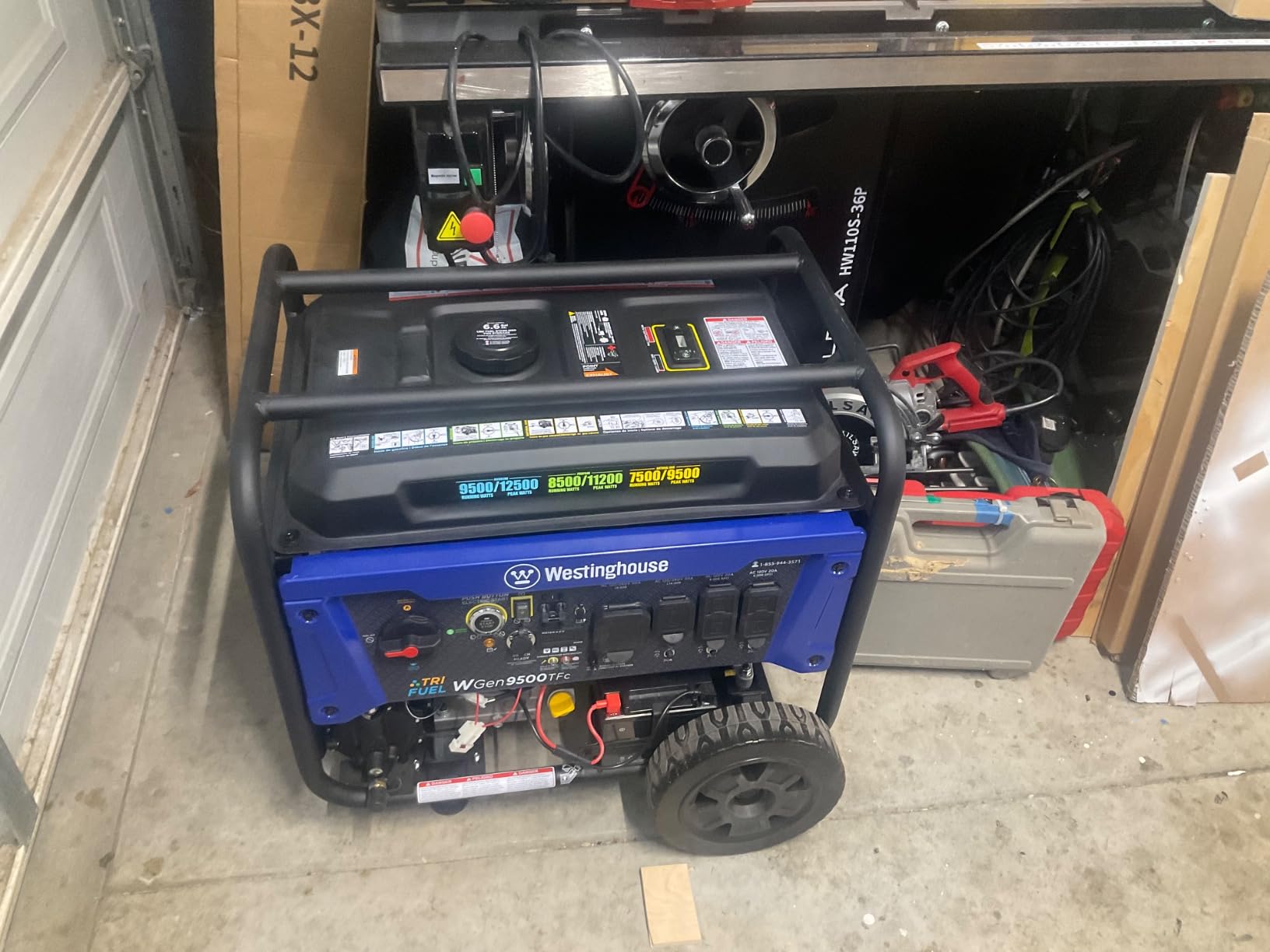 Westinghouse 12500 Peak Watt Tri-Fuel Home Backup Portable Generator, Remote Electric Start, Transfer Switch Ready, Gas, Propane, and Natural Gas Powered customer photo 1