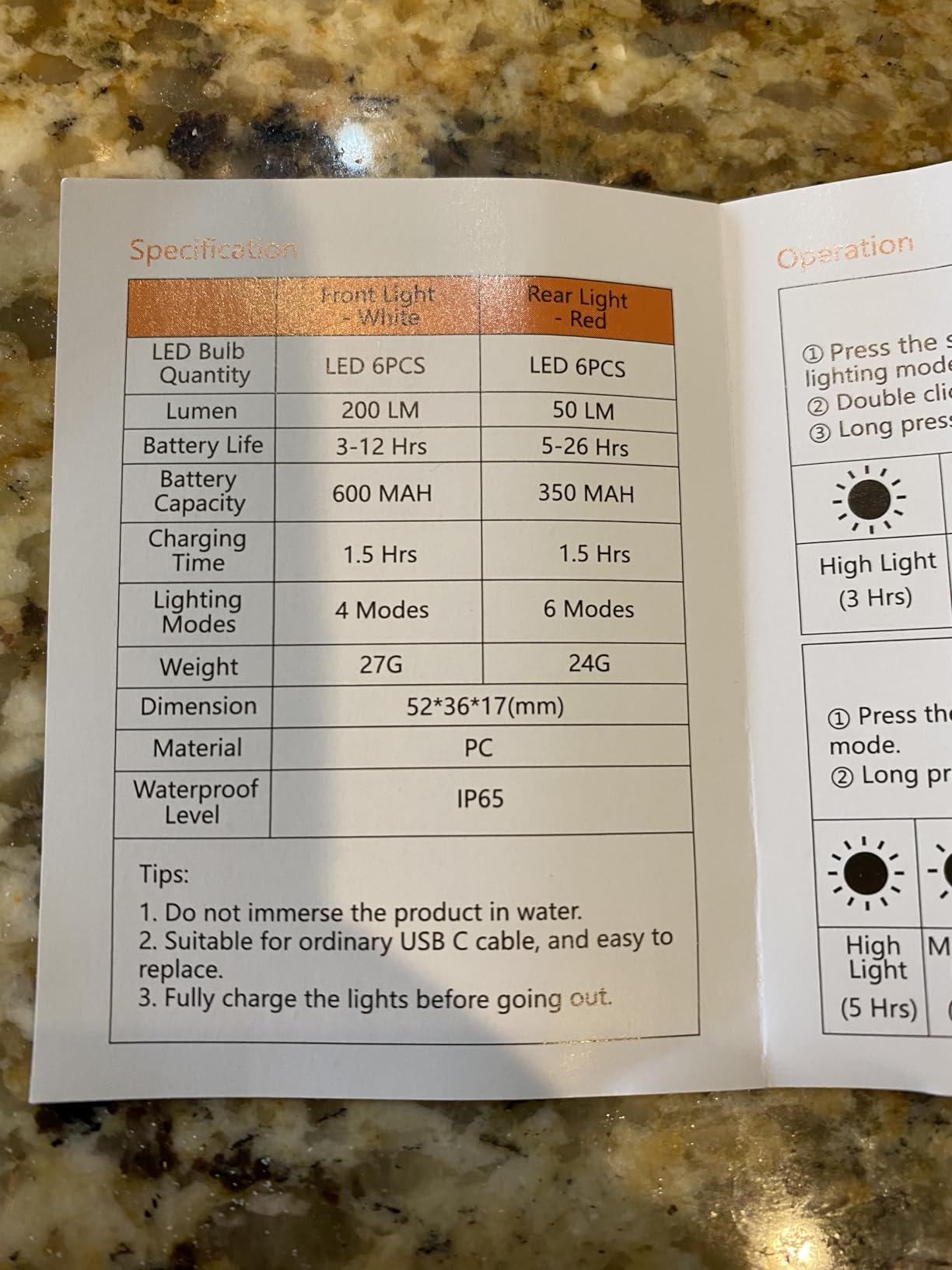 Zewdov Bike Lights for Night Riding, Rechargeable Bike Light Front and Back customer photo 1