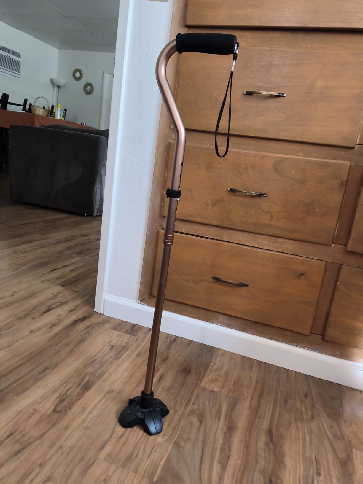 GPTCAMP Walking Cane Quad Base Self Standing 300lbs for Seniors customer photo 2
