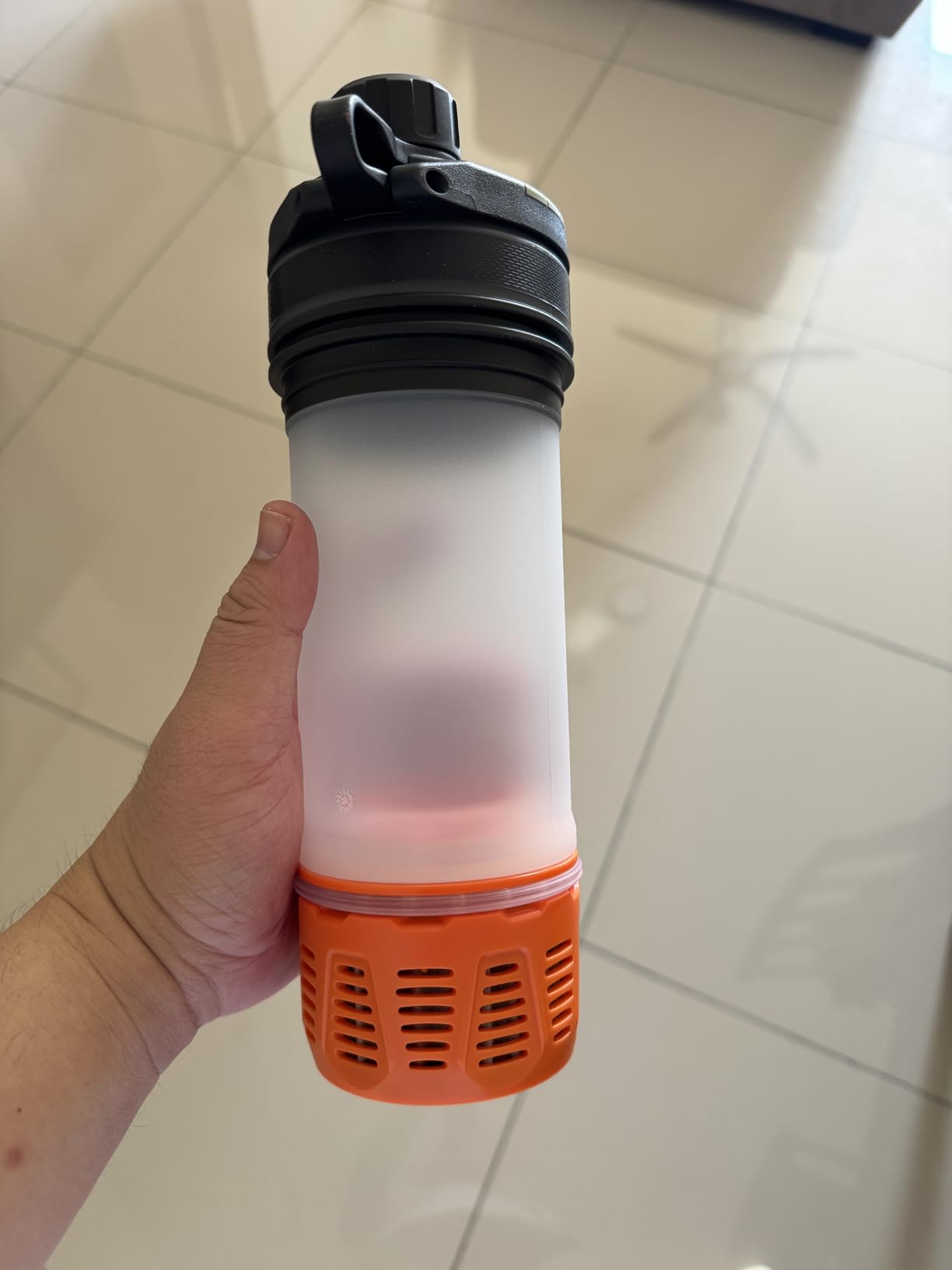 GRAYL GeoPress 24 oz Water Purifier & Water Filter Bottle, Black Camo customer photo 2