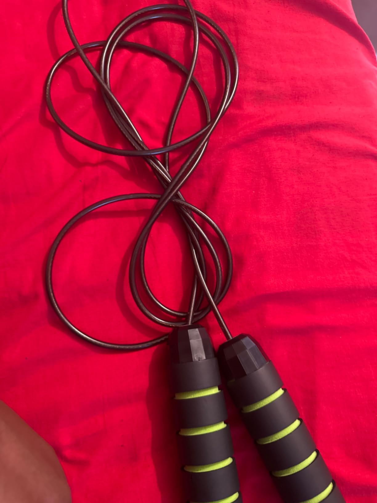 BOOMIBOO Jump Rope, Adjustable Jump Ropes,Skipping Rope Tangle-Free Rapid Speed with Ball Bearings for Women Men Kids,Exercise & Slim Body Jumprope at Home School Gym customer photo 2