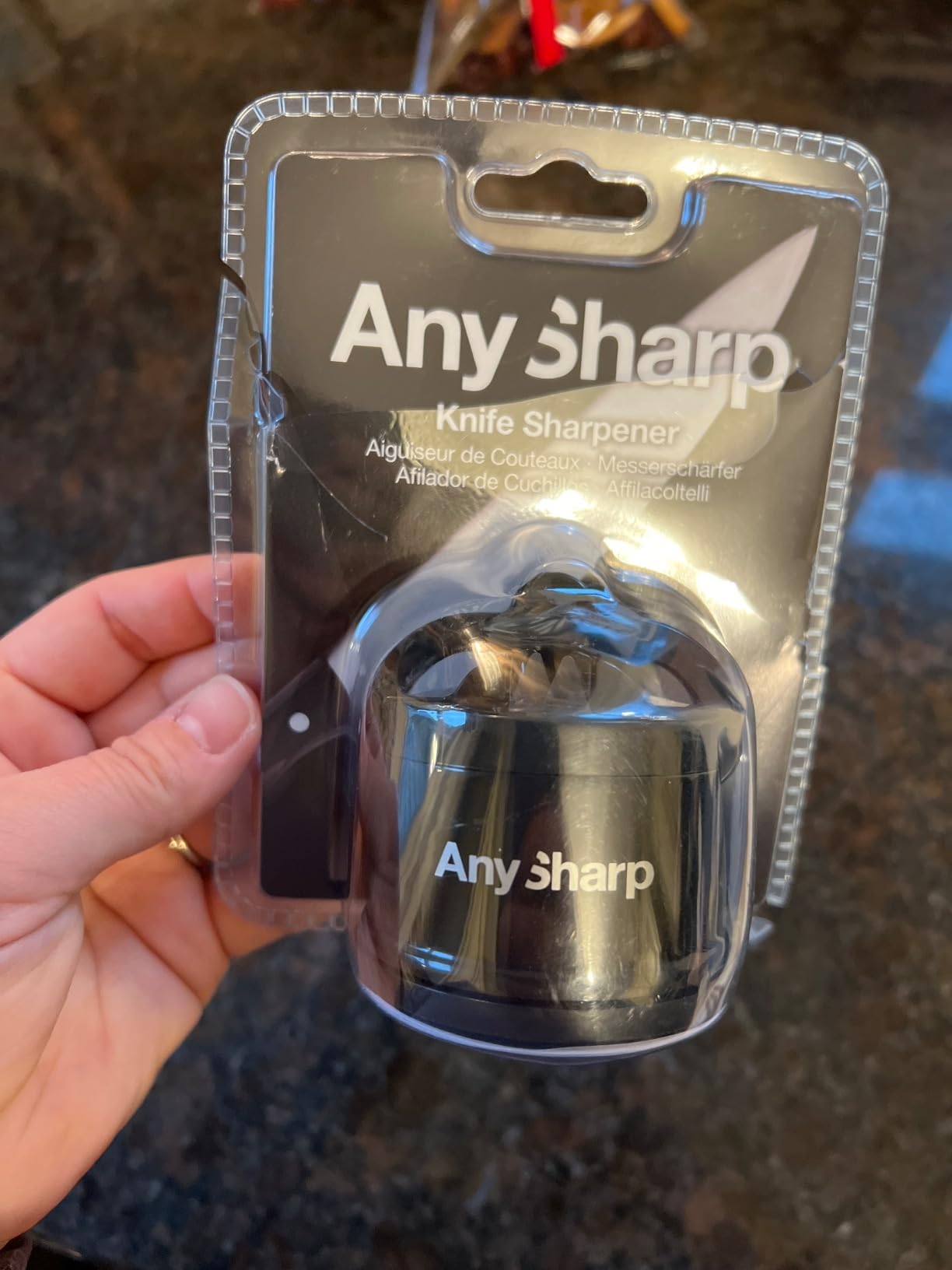 AnySharp – GLOBAL – Easy to Use, Hands Free Knife Sharpener - Red customer photo 1