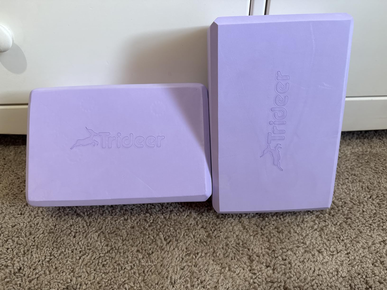 Trideer Yoga Blocks 2 Pack, Soft Non-Slip Foam Blocks with Beveled Edges for Alignment and Stretching in Yoga, Pilates, and Dance - Supportive, Lightweight, Odor Resistant, Latex-Free customer photo 2