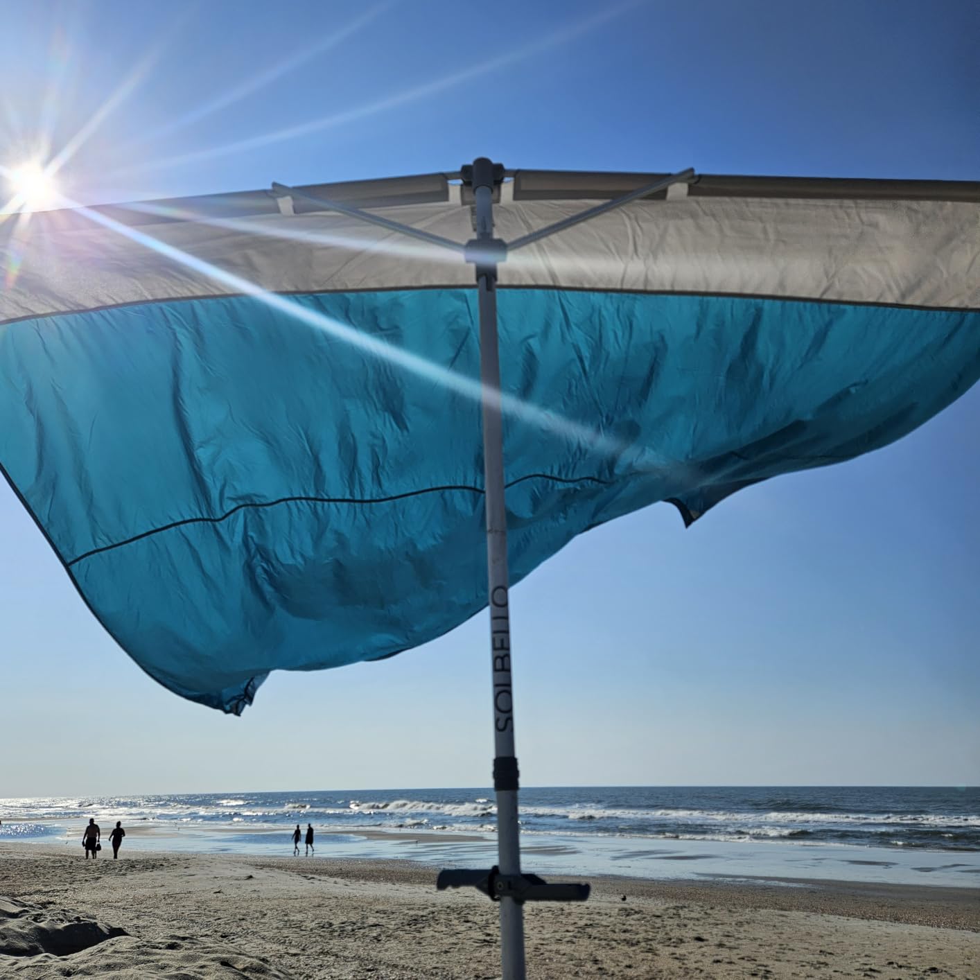 Solbello Shade - The Ultimate Wind-Driven Beach Umbrella, Effortless to Set Up, Lightweight, Won't Blow down the Beach, UPF 50+ Sun Protection customer photo 1
