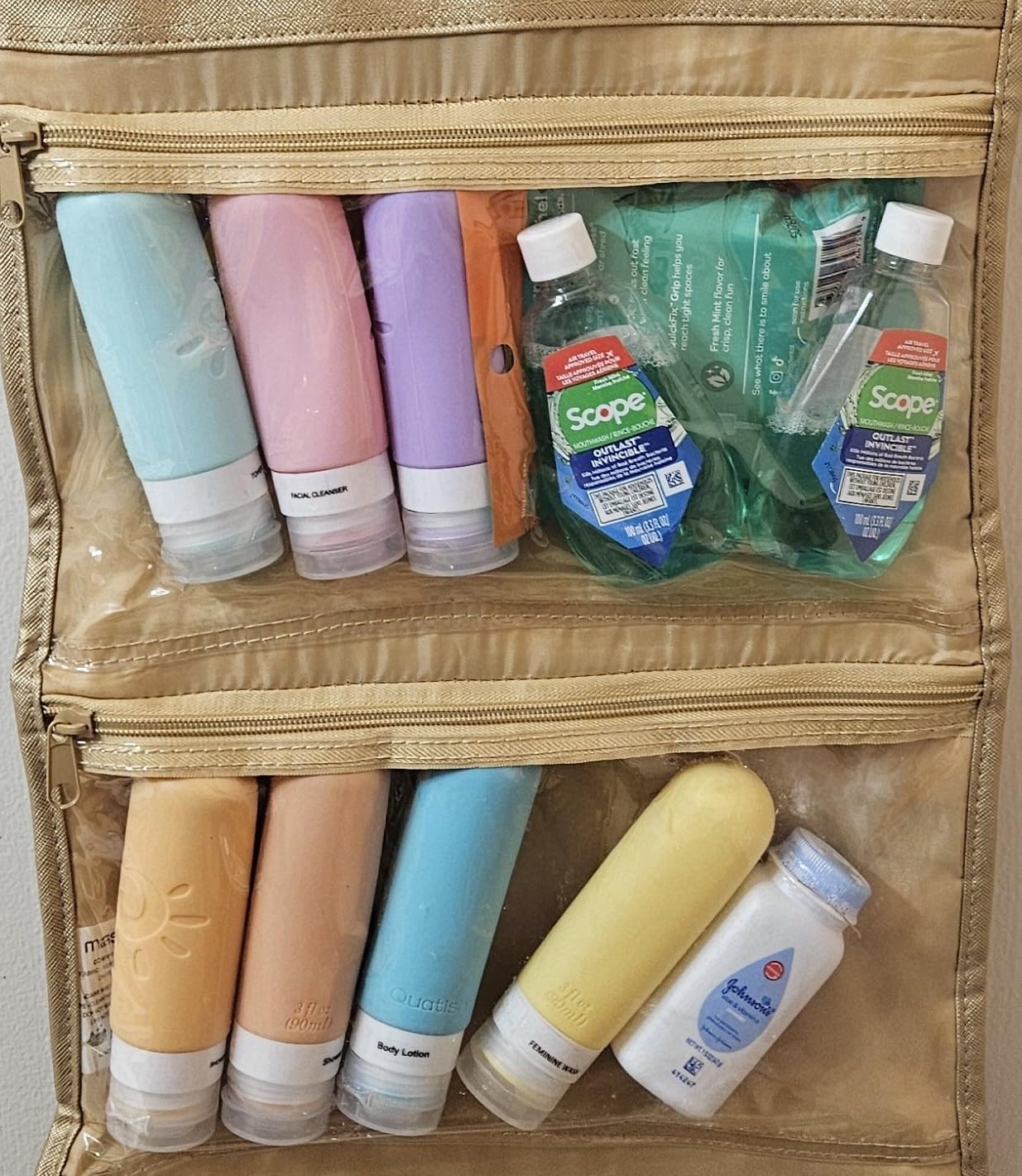 Zafit Travel Bottles for Toiletries, TSA Approved Travel Containers 3oz Leak Proof Travel Tubs Refillable Liquid Travel Accessories for Shampoo Conditioner Lotion Body Wash(Multicolored C) customer photo 1