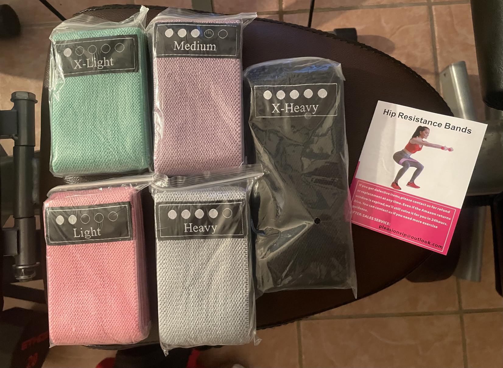Fabric Resistance Bands for Working Out, 5 Levels Booty Bands for Women Men, Cloth Workout Bands Resistance Loop Exercise Bands for Legs Butt at Home Fitness, Yoga, Pilates customer photo 2