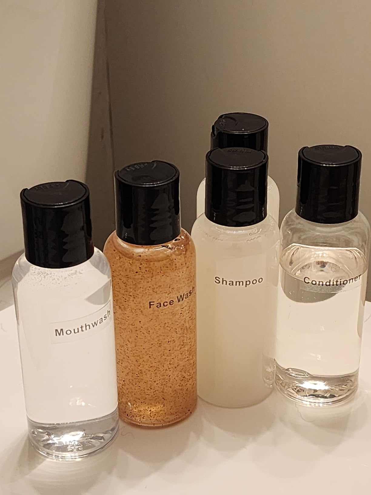 DNSEN 5 Pack 3.4 oz Travel Bottles for Toiletries TSA Approved Leakproof Plastic Empty Travel Size Bottles Containers with Labels customer photo 1