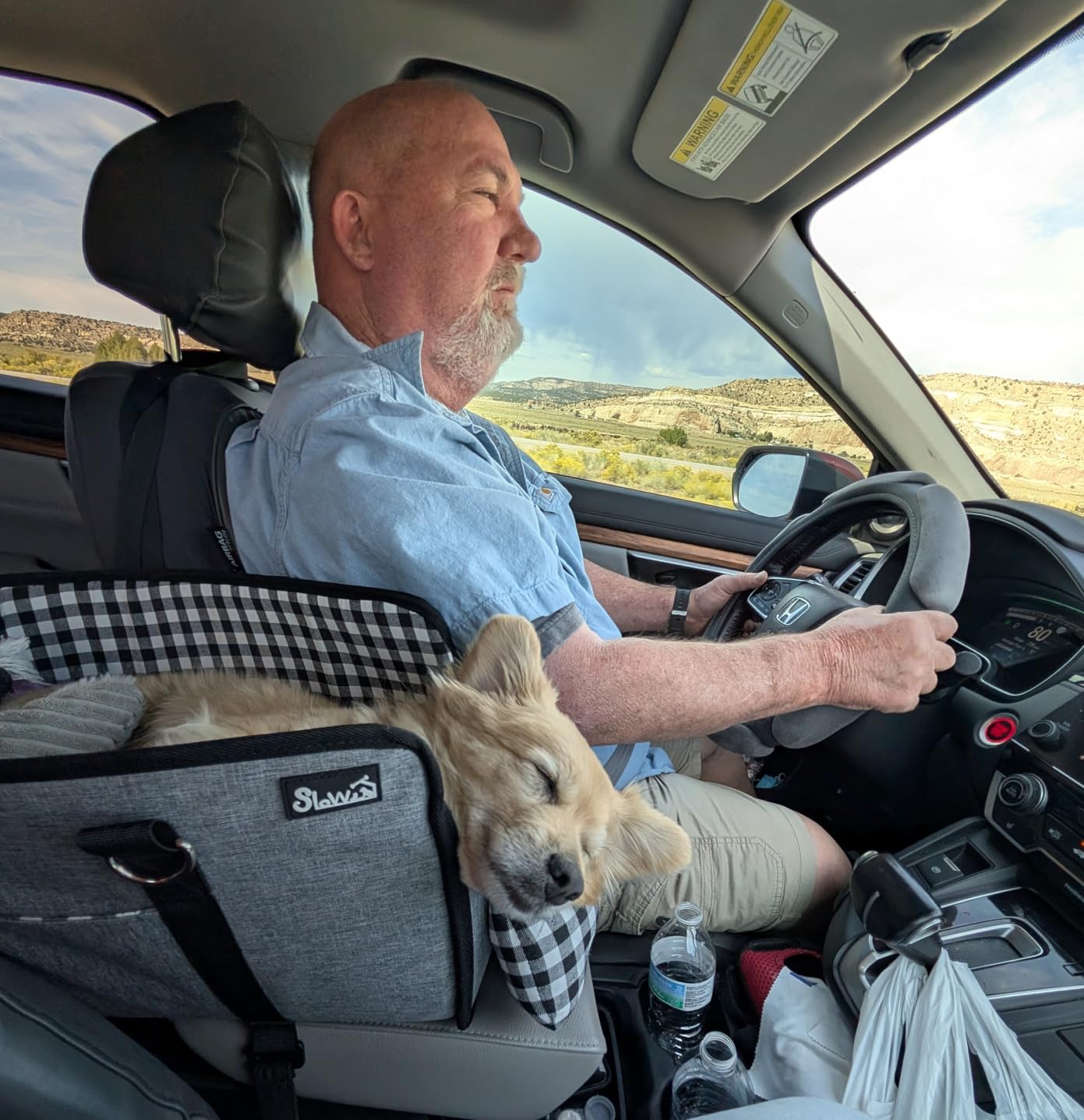 SlowTon Console Dog Car Seat, Dog Booster Seat for Small Dogs Under 11lbs customer photo 2