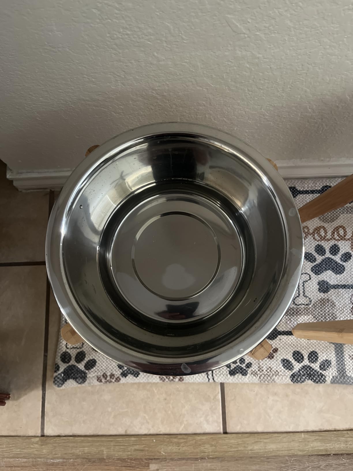 Dog Bowls Elevated for Large Dogs - 15-Inch Bamboo Stand - 74oz customer photo 1