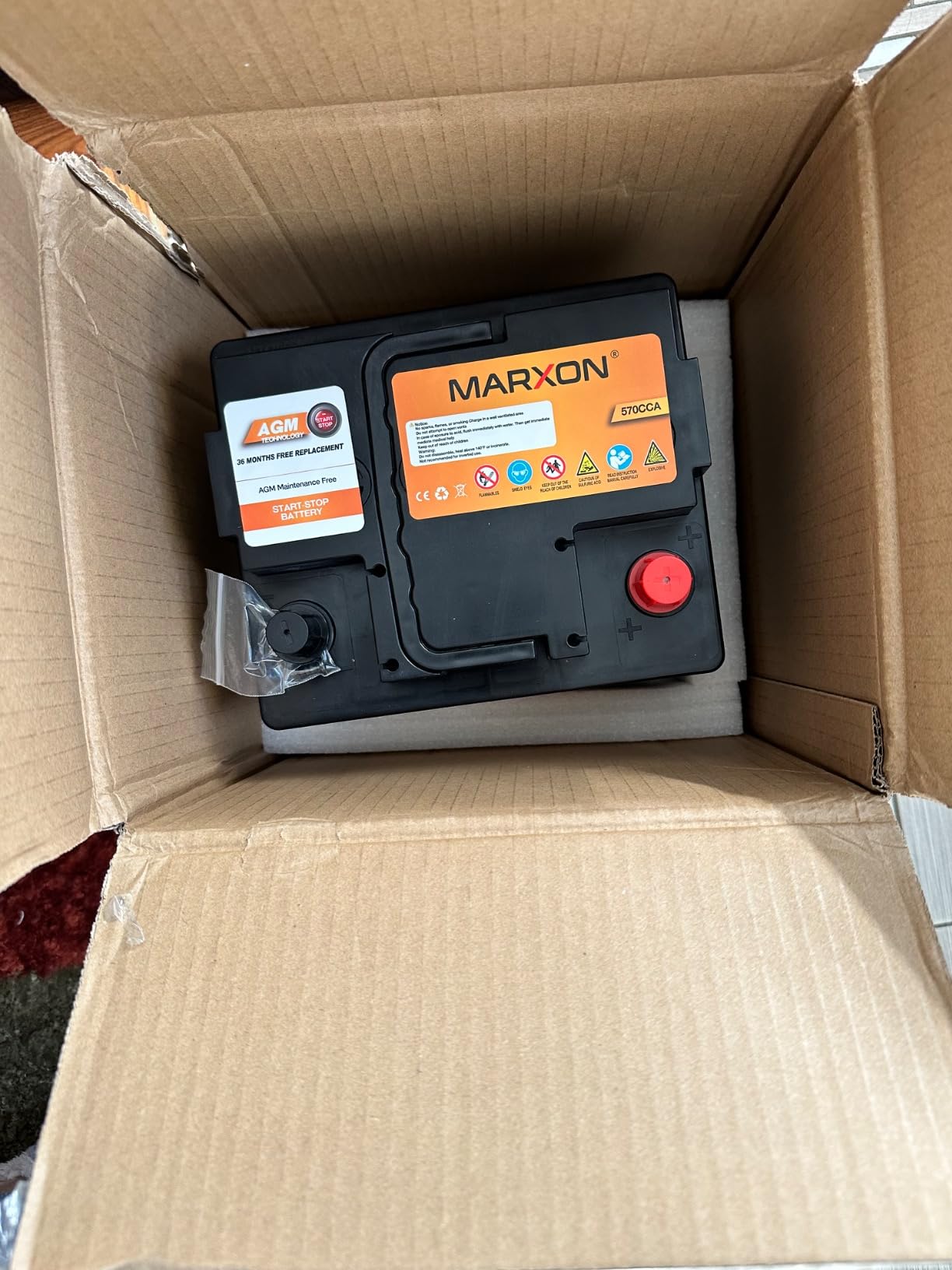 MARXON Group 48 H6 L3 Car Battery 12v 70AH 760CCA AGM Maintenance Free customer photo 1