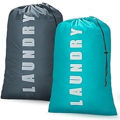 Isink Laundry Bag,2 Pack Travel Laundry Bags for Dirty Clothes,Large Laundry Bags for Camping & Traveling,Dirty Clothes Travel Bag, Travel Essentials 24