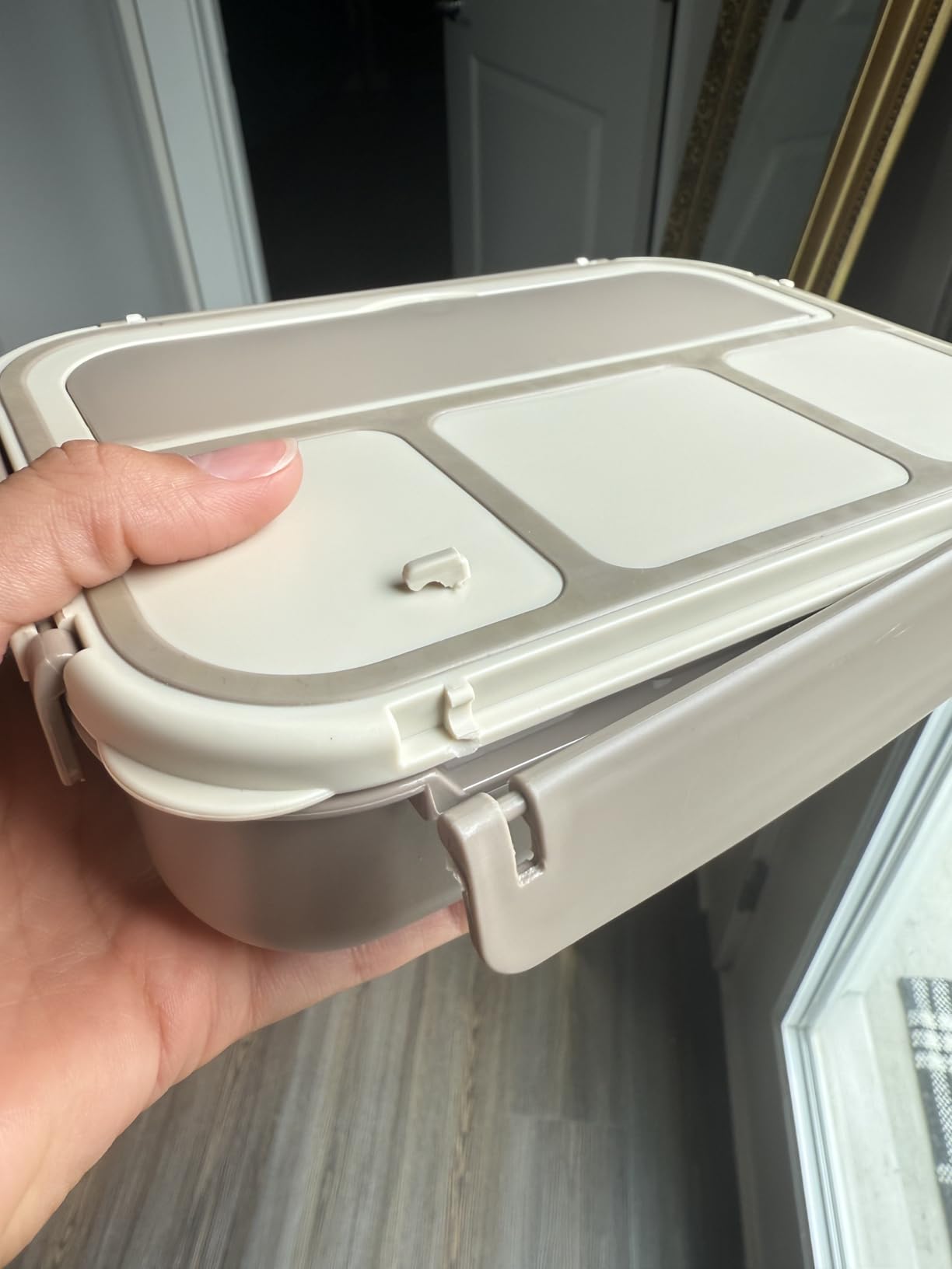 shell and turtle Bento Box Adult Lunch Box, Kids Lunch Containers for School with 4 Compartments, with Utensils, Sauce Jar, Muffin Liners, Microwave Safe, Navy customer photo 2