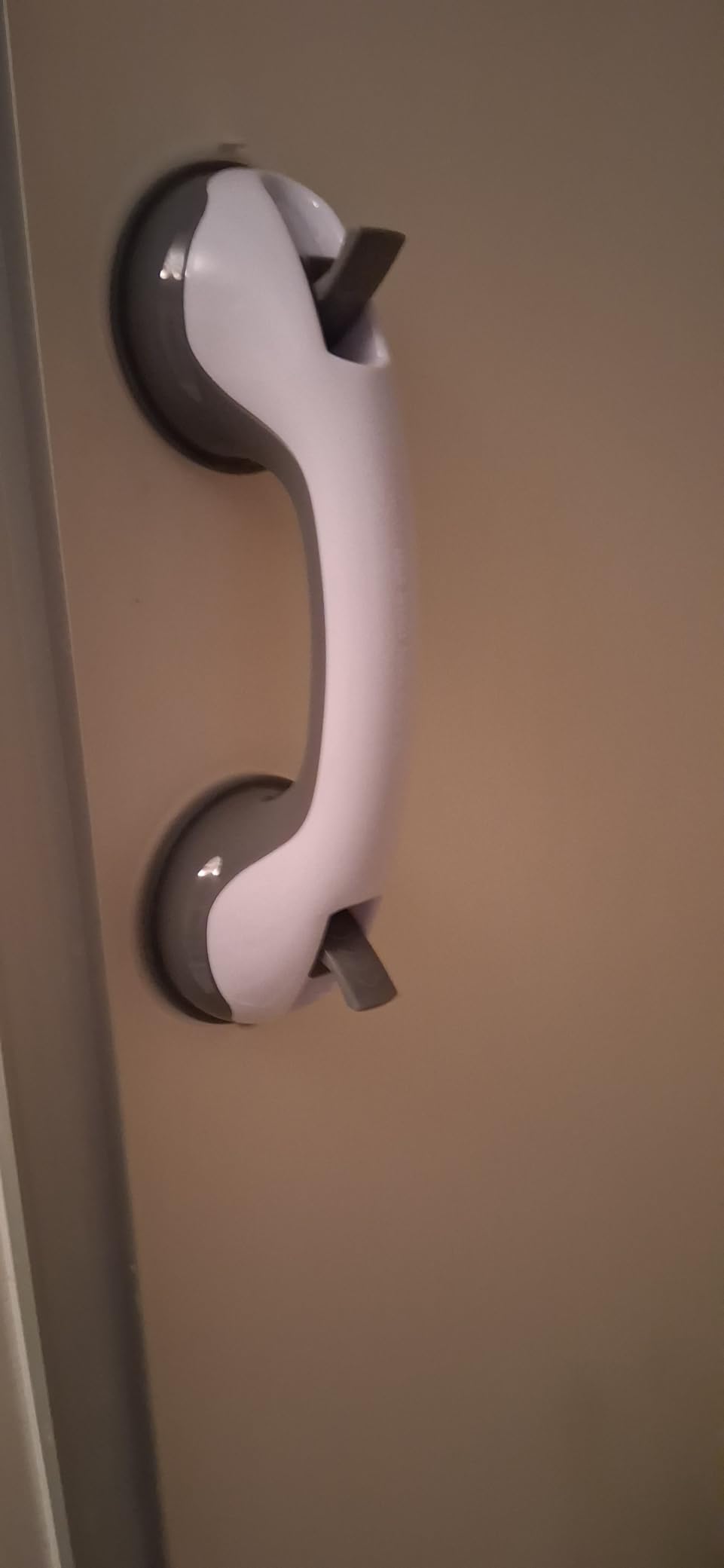 Shower Handle 1 Pack Grab Bars for Bathtubs & Showers, 12 inch Grab Bars for Bathroom with Strong Hold Suction Cup, Balance Bar Safety Hand Rail for Injury, Senior, Elderly Grey customer photo 2