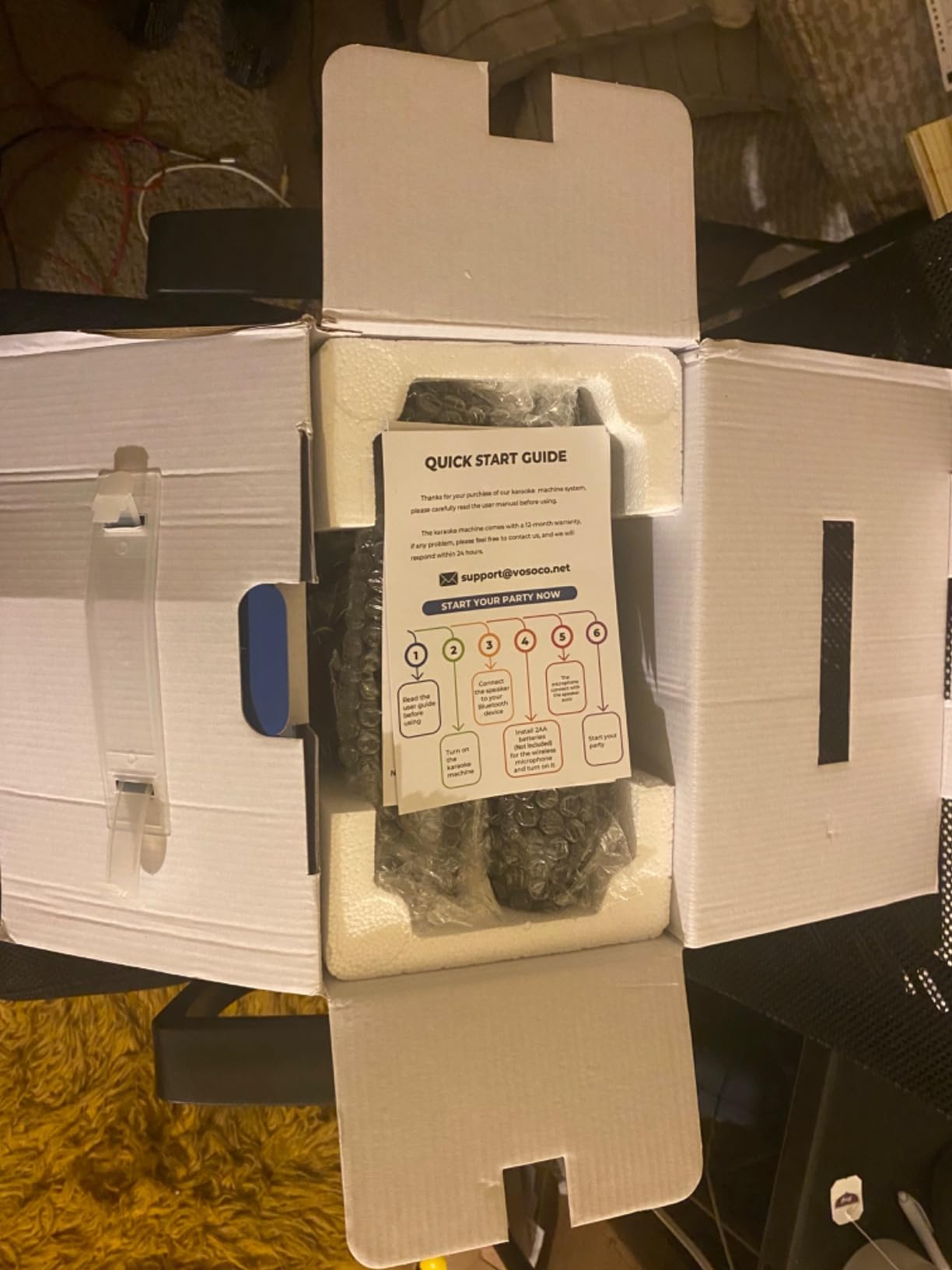 VOSOCO Karaoke Machine, Bluetooth Speaker with 2 Wireless Mics for Adults customer photo 2