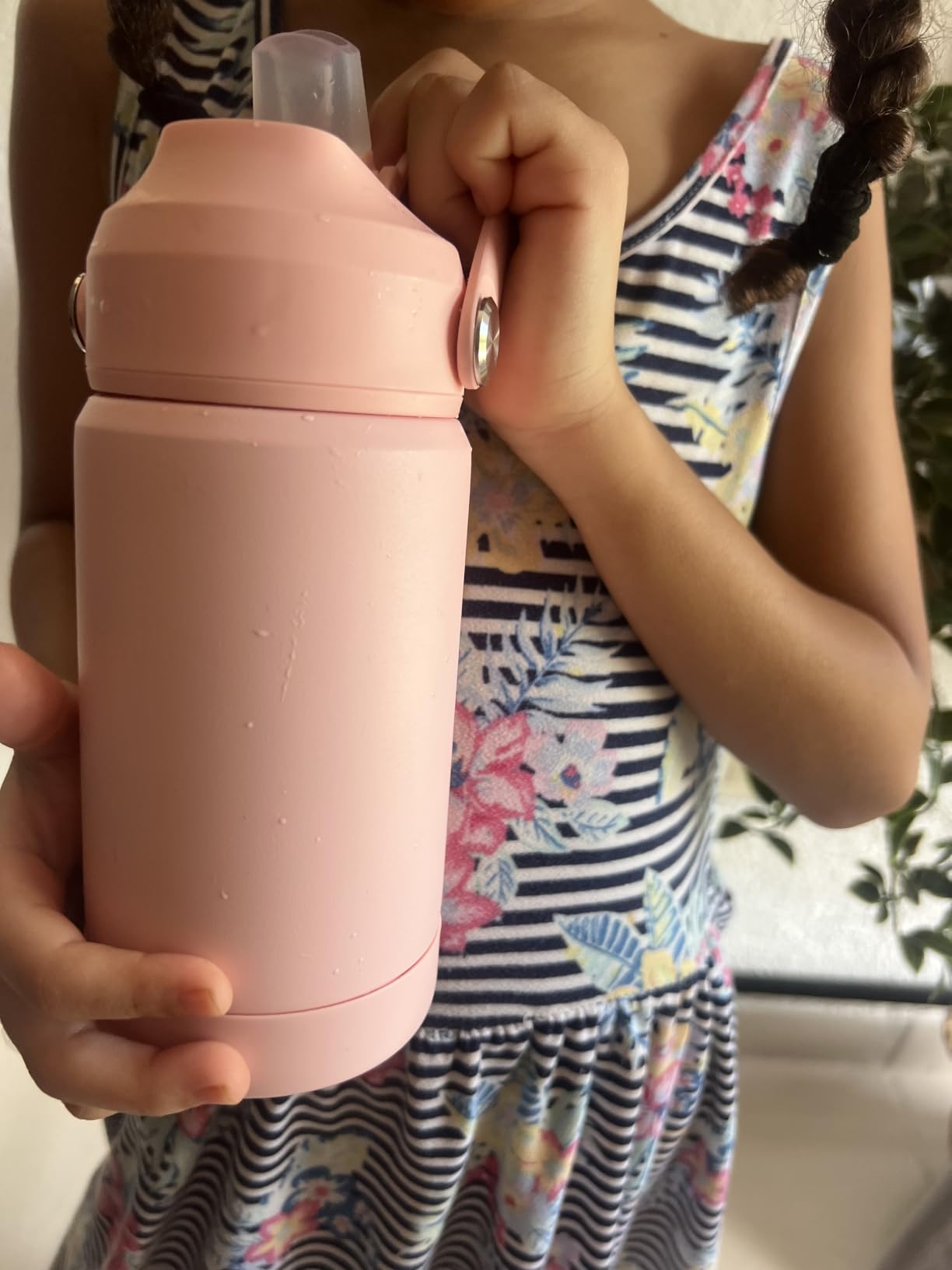 Kerilyn 12oz Kids Water Bottle, Stainless Steel Insulated Water Bottle, Toddler Cup with Straws Leak-Proof, Kids Water Bottles for School Boys Girls, BPA Free, Blue customer photo 1