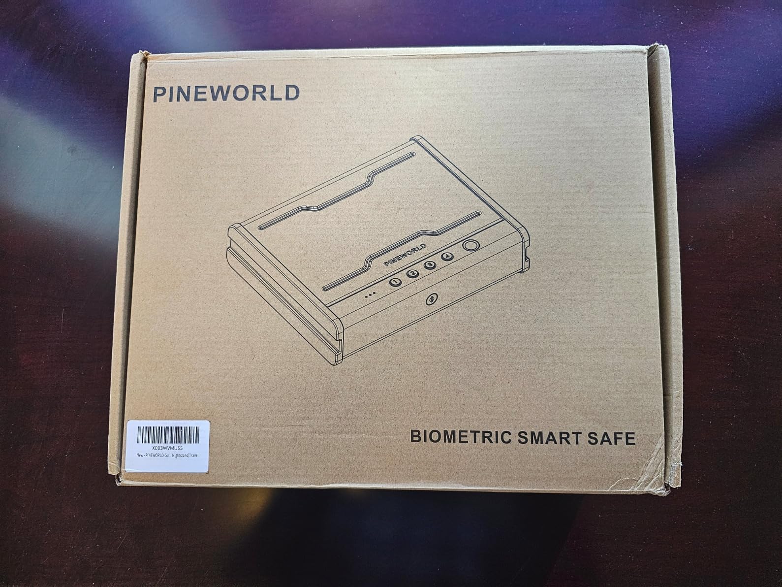 PINEWORLD Biometric Fingerprint Handgun Safe with Raised Backlit Keypad&Key customer photo 2
