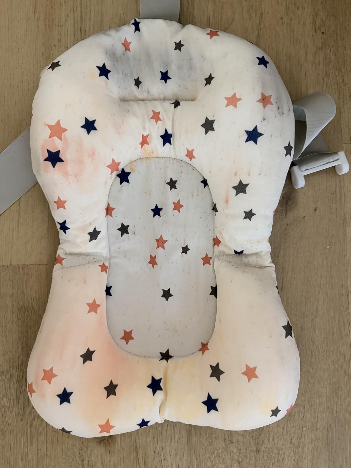 Colorlife Baby Bath Seat Support Net Infant Bathing Seat Support Mat, Adjustable Comfortable Non-Slip Three-Pointed Baby Shower Net Bathtub Sit Up Mesh for Newborn 0-12 Months-Star(No Bathtub) customer photo 1