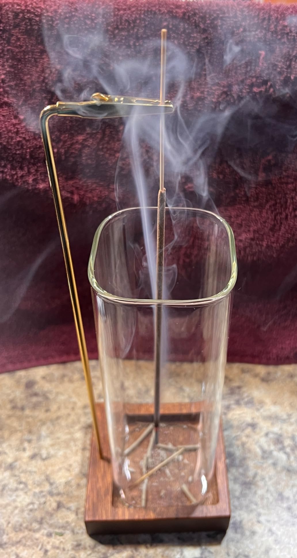 Ceremony Incense Holder,Wooden Incense Holder for Sticks with Ash Catcher customer photo 1