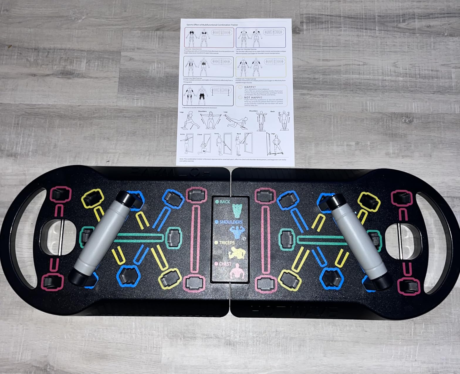 HOTWAVE Push Up Board, Portable PushUp Board, Foldable 20 in 1 Push Up Bar customer photo 2