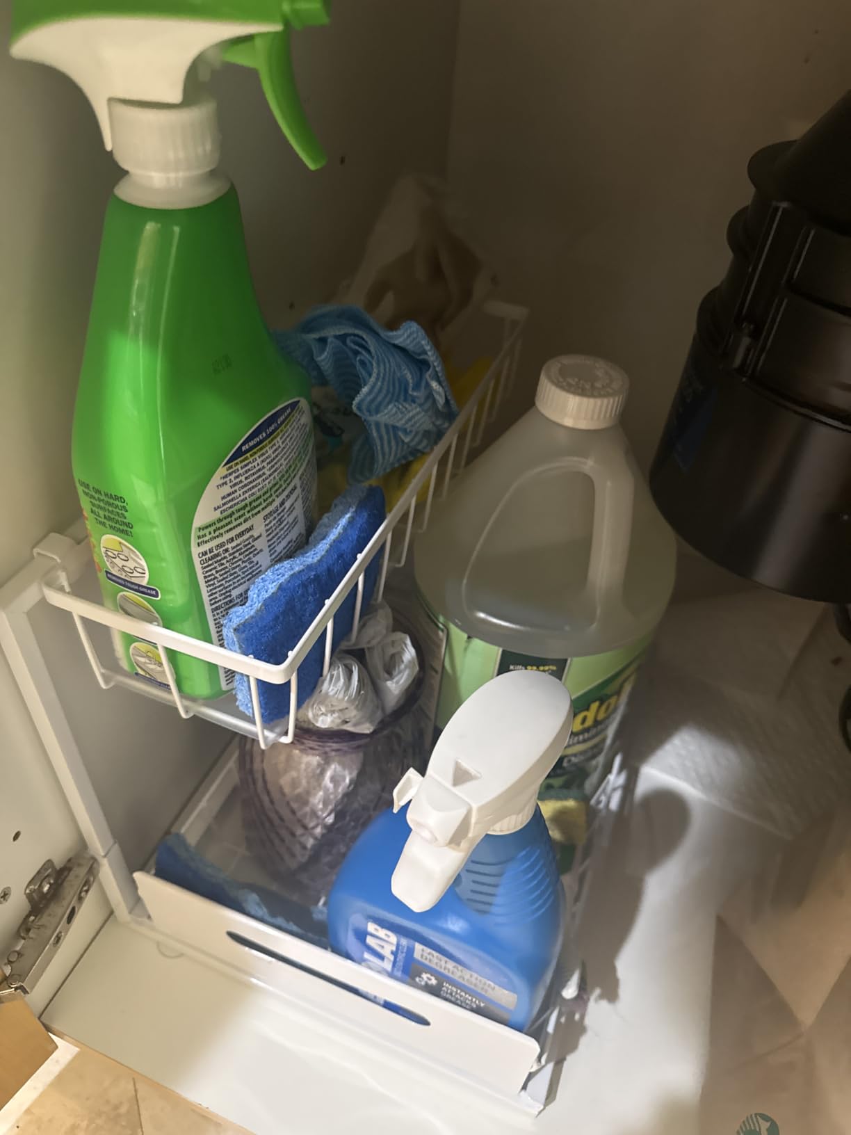REALINN Under Sink Organizer, L-Shaped 2 Tier Pull Out Cabinet Organizer customer photo 2