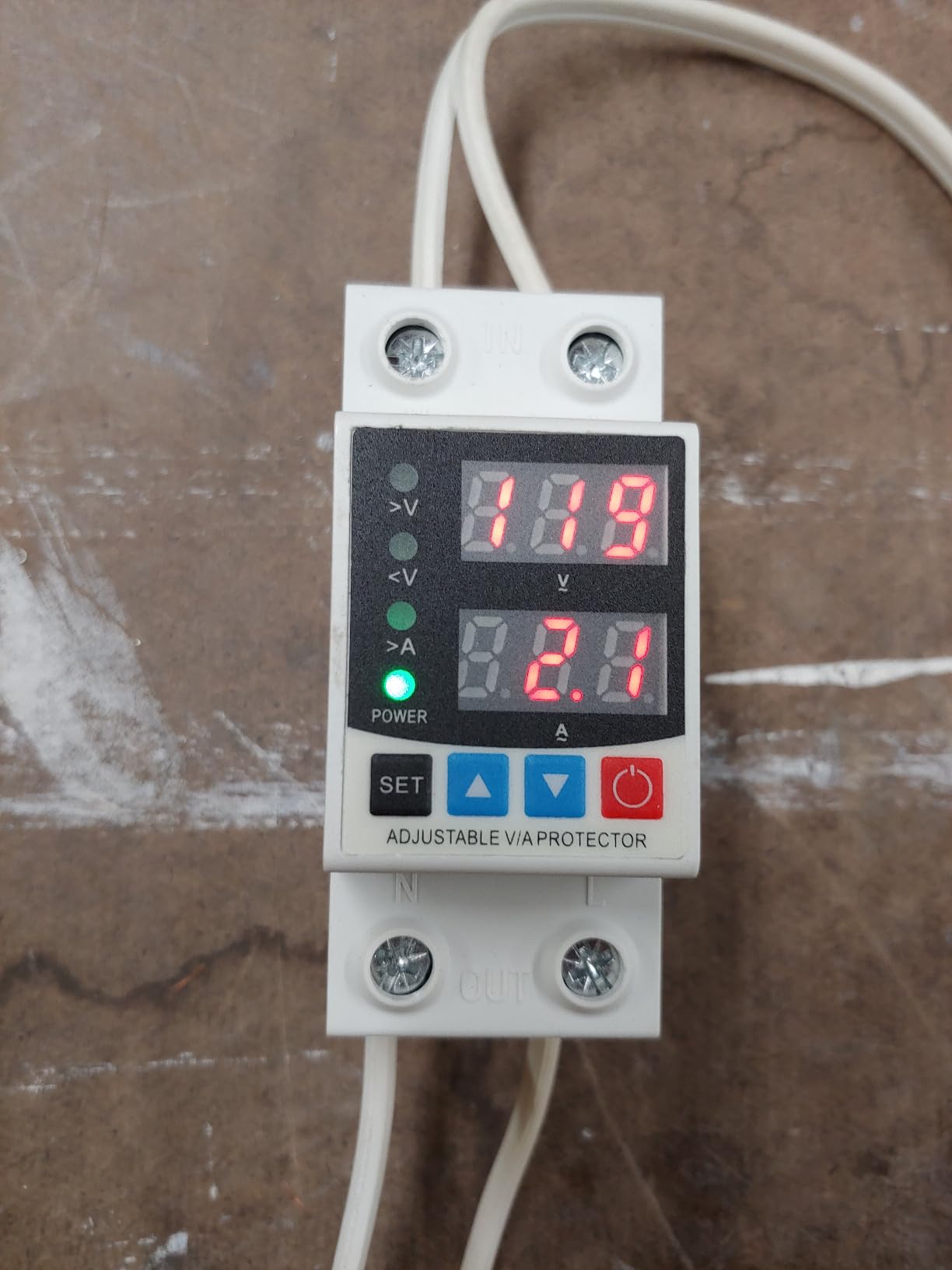 Adjustable V/A Protector Over/Under Voltage & Overcurrent Protection Intelligent Relay Reset Protector Voltage Output Stabilizer for Home Office Appliance, AC110V DC85-300V 63A, Din Rail Mount customer photo 1