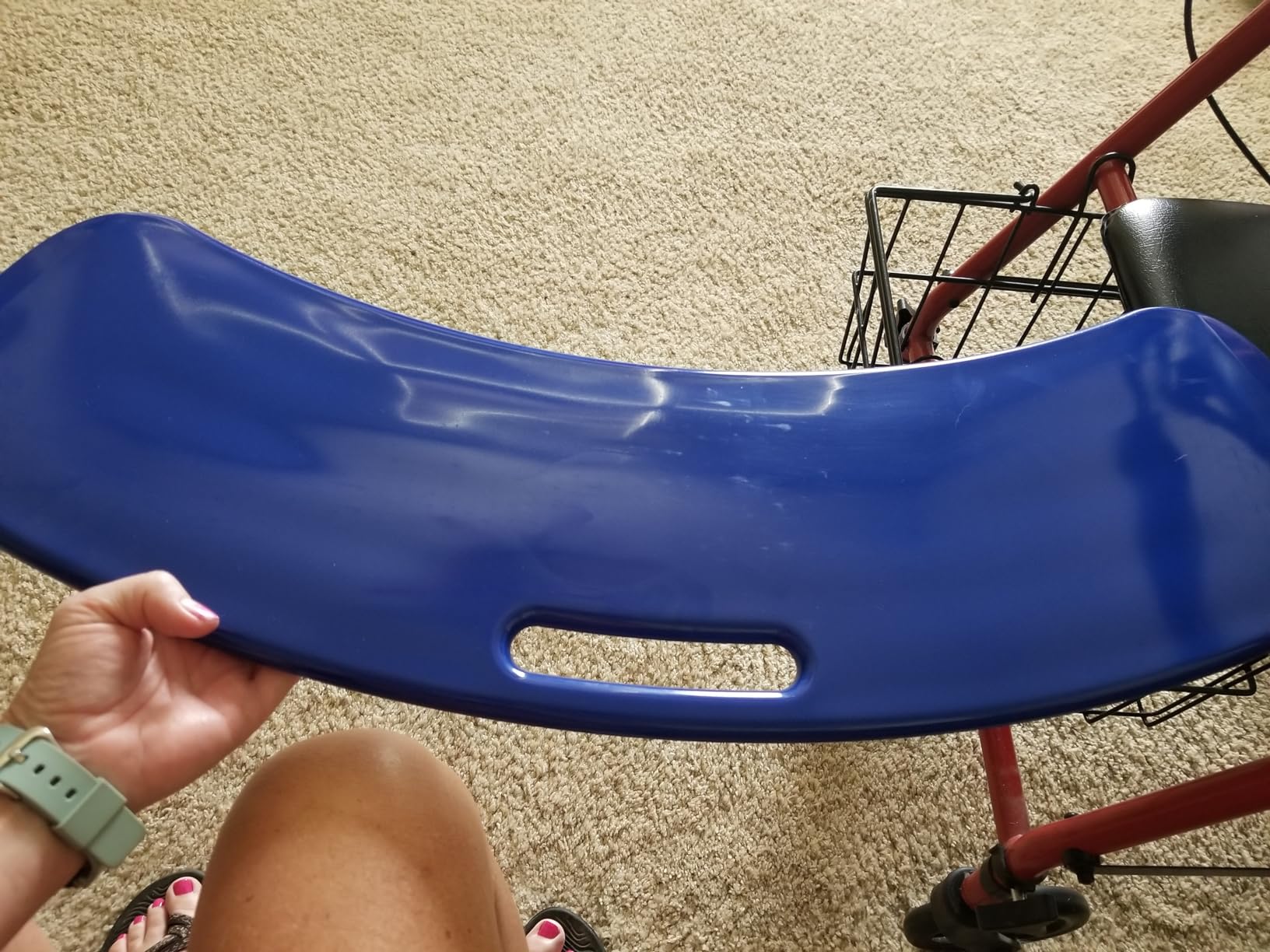 YHK Sliding Transfer Boards, Sliding Boards to Transfer to Wheelchairs, Seniors from Bed to Chair, Car, Slide Assist Device, Sliding Boards Hold up to 440 lbs (Blue) customer photo 1