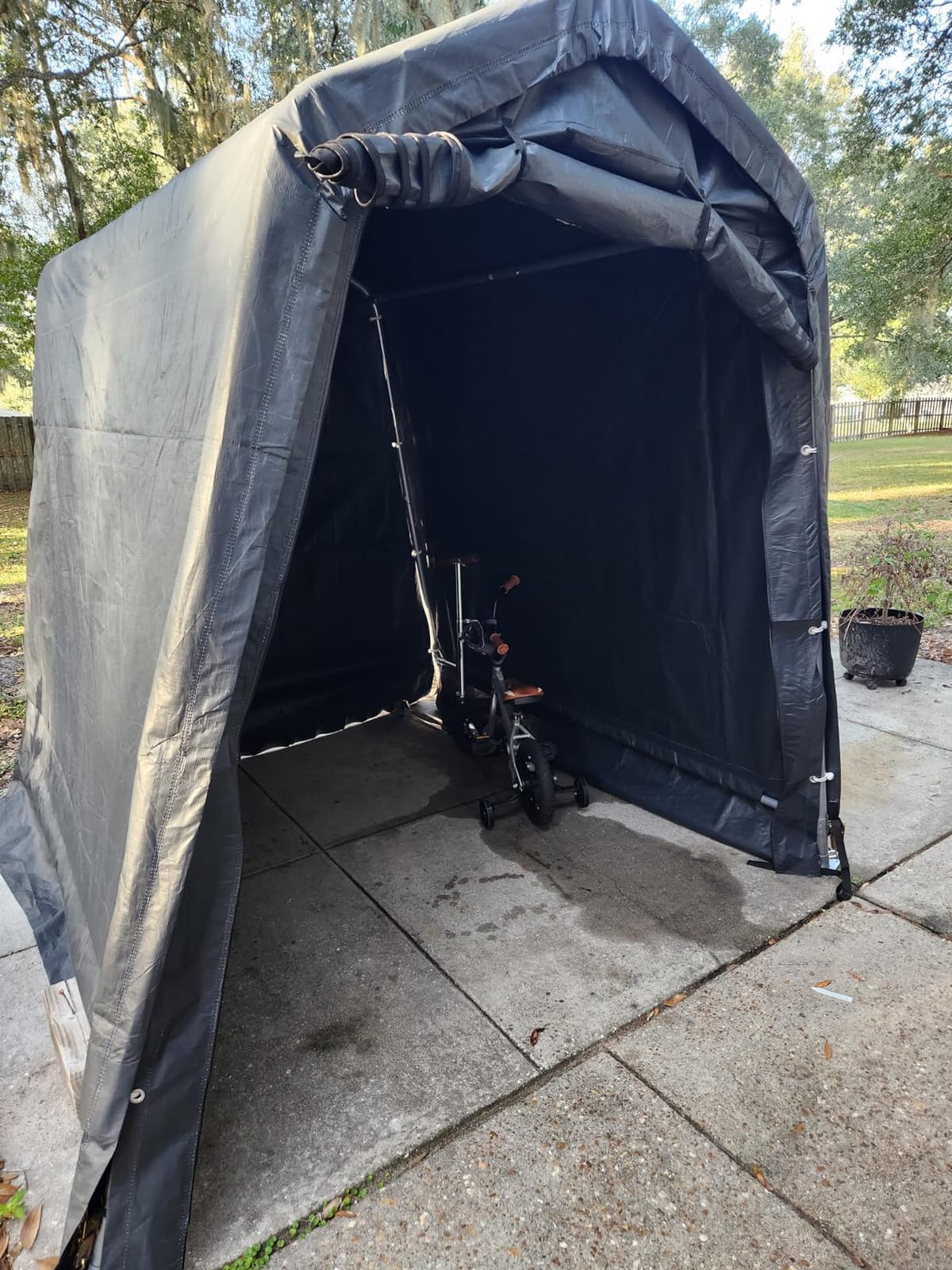 GARTOO 8' x 14' Outdoor Storage Shelter Shed, Gray customer photo 1