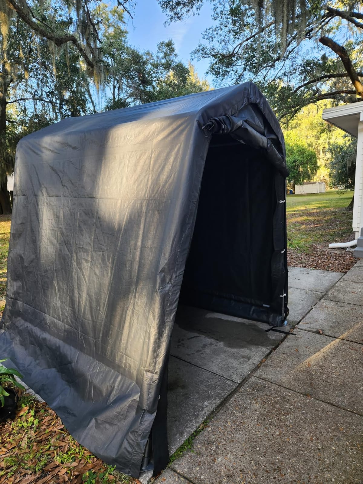 GARTOO 8' x 14' Outdoor Storage Shelter Shed, Gray customer photo 2