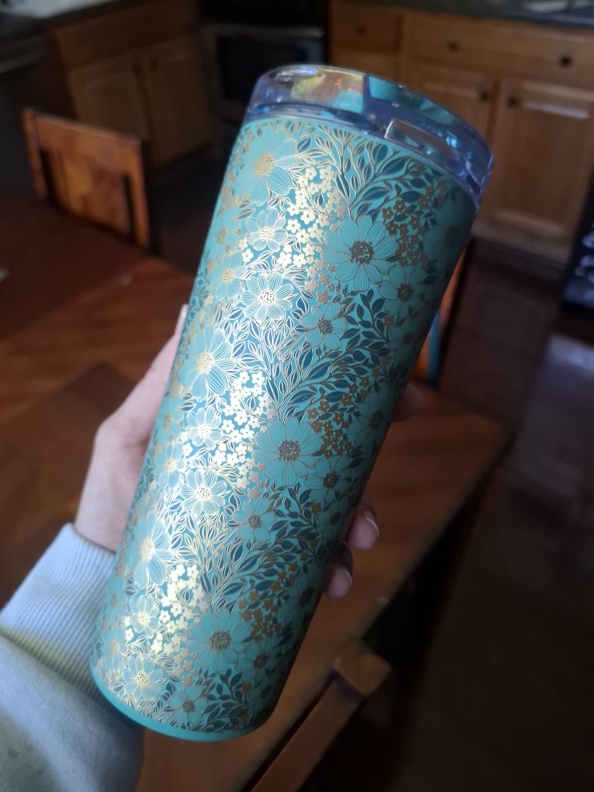 Meoky 24 oz Insulated Travel Coffee Mug: Leak Proof Lid, Night customer photo 1