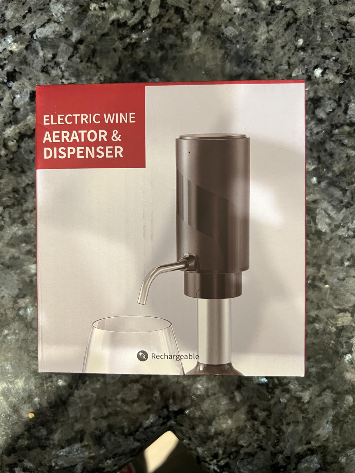 Wine Aerator Electric Wine Decanter Automatic Wine Aerator, Wine Dispenser Wine pourer with USB Rechargeable,Wine Lover for women&Men(Black-ABS) | Wine Dispenser Wine pourer with USB Rechargeable,Wine Lover for women&Men(Black-ABS) customer photo 1