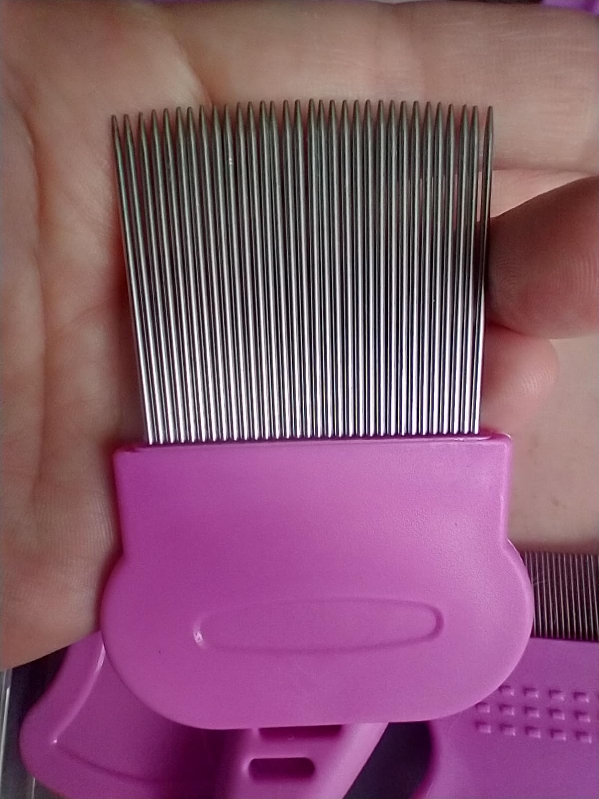 Flea Comb for Cats Dogs, 6 Pack Pet Lice Comb Set Pet Grooming Pets for Small, Medium & Large Pets(Pink) customer photo 1