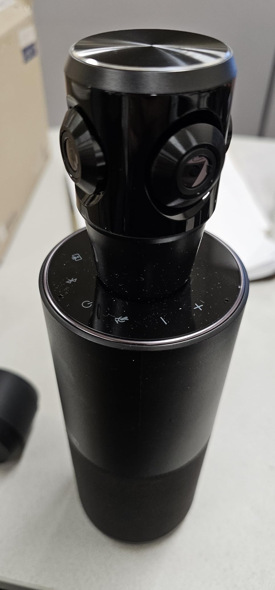 TOUCAN 360-Degree Video Conference Camera, 1080p HD Webcam with 4 Noise Reduction Mics, Speaker, AI Tracking, Works with Zoom, Google Voice, Microsoft Teams and More, for PC/Mac/Tablet customer photo 1