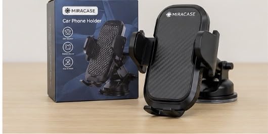 miracase Phone Holders for Your Car with Metal Hook Clip, Air Vent Cell Phone Stand Car Mount, Universal Automobile Cradle Fit for iPhone Android and All Smartphones, Dark Black customer photo 1
