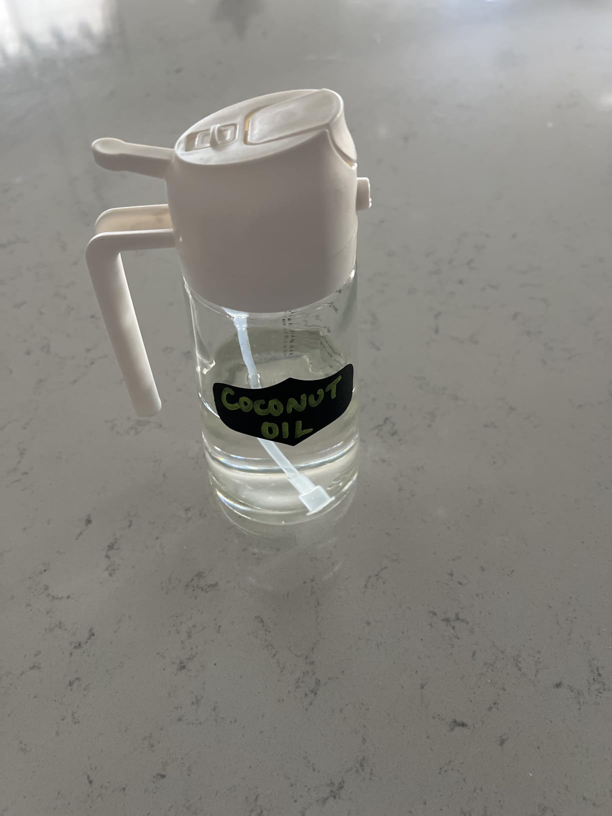 TrendPlain 16oz/470ml Glass Olive Oil Sprayer for Cooking – 2 in 1 Olive Oil Dispenser Bottle for Kitchen Gadgets and Air Fryer Accessories, Salad, BBQ - Black customer photo 2