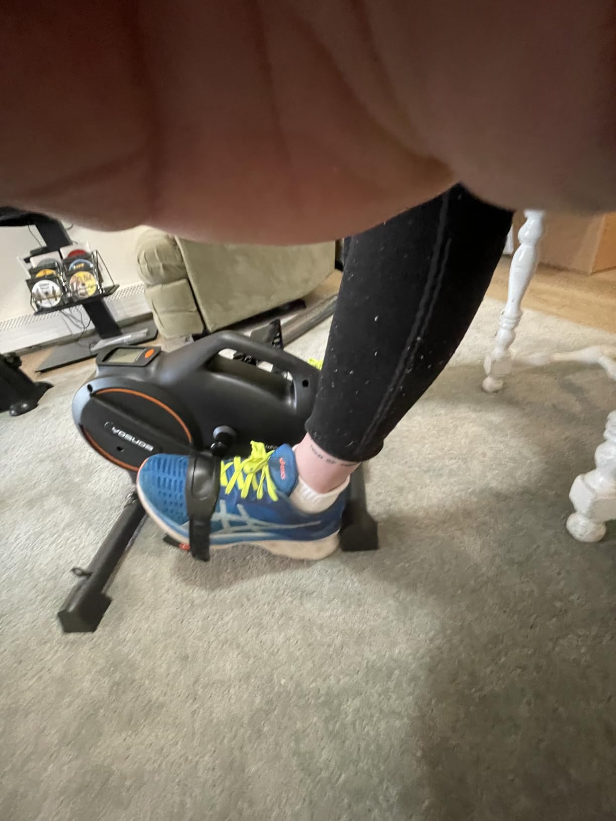 YOSUDA Under Desk Bike with 16-Level Magnetic Resistance & Bluetooth App customer photo 1