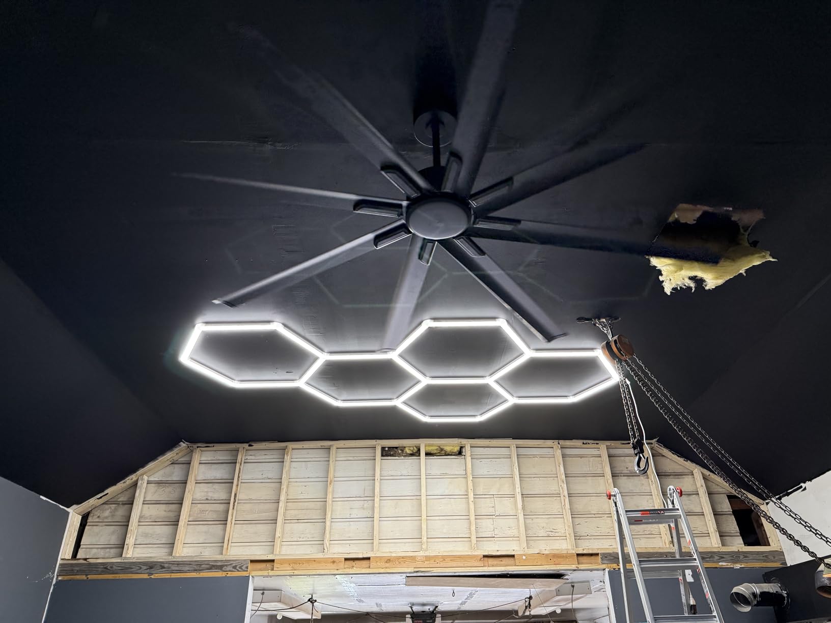 ZMISHIBO 84 Inch Heavy-Duty Ceiling Fan without Light, 8 Aluminum Blades customer photo 1