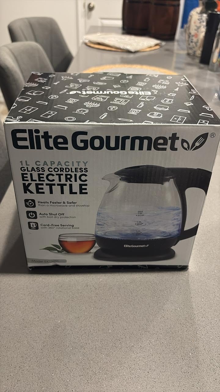 Elite Gourmet EKT3001 1L Digital Kettle, 304 Stainless Steel, Matte Black customer photo 2
