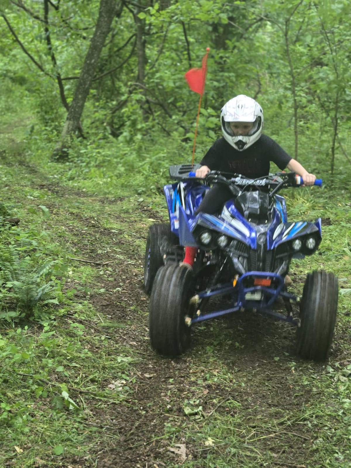 HHH Upgraded 125cc ATV Sports Quad Youth Utility Style 125cc Fully Automatic with Reverse Gas 4 Wheeler Outlander ATVs Quads Big 19/18 inches Tires (Red) customer photo 2