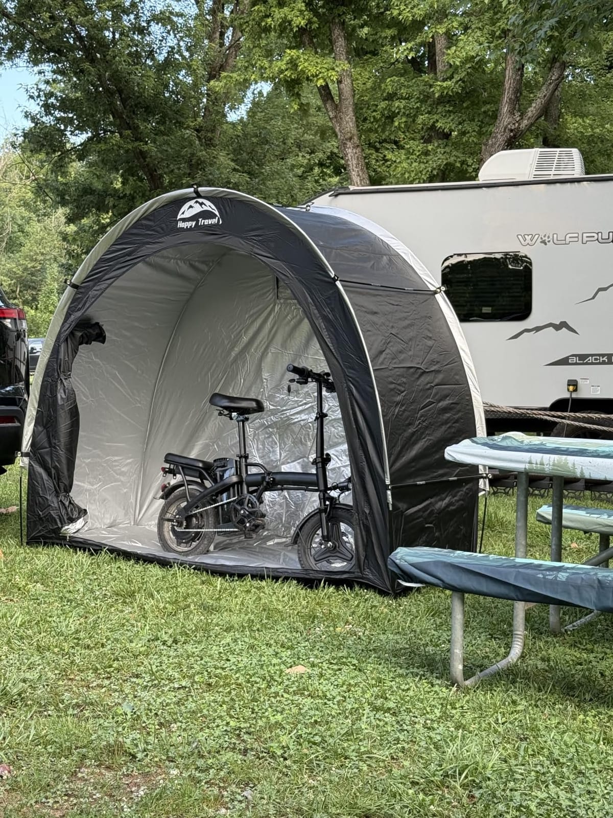 Happy Travel Bike Storage Shed Tent, Outdoor Portable Bicycle Storage Sheds customer photo 1