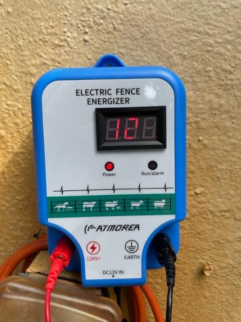 Electric Fence Charger - Multi-Powered, 12 kV 3 Joules High-Power Output Energizer with LED Display, Repels Large Wildlife - Ideal for Livestock, Pet, Poultry, Gardens, Orchards Protection customer photo 1