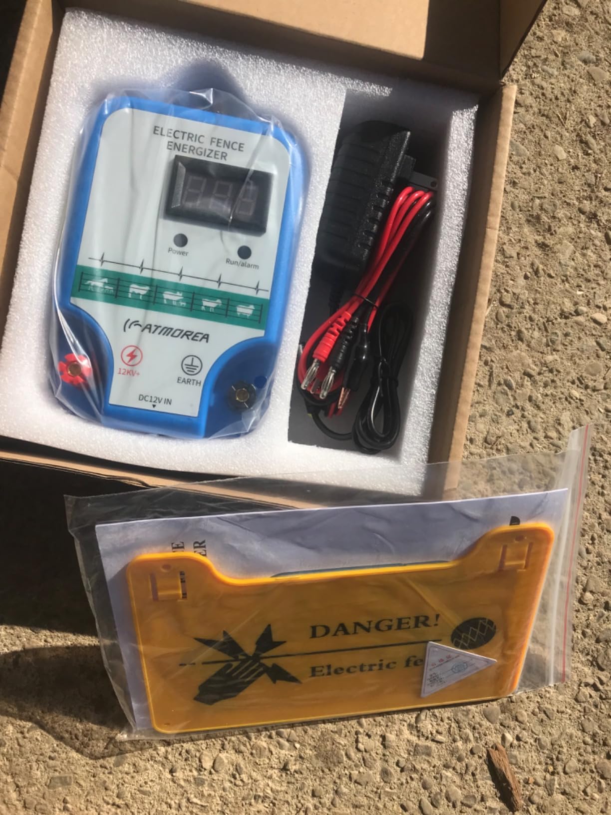 Electric Fence Charger - Multi-Powered, 12 kV 3 Joules High-Power Output Energizer with LED Display, Repels Large Wildlife - Ideal for Livestock, Pet, Poultry, Gardens, Orchards Protection customer photo 2