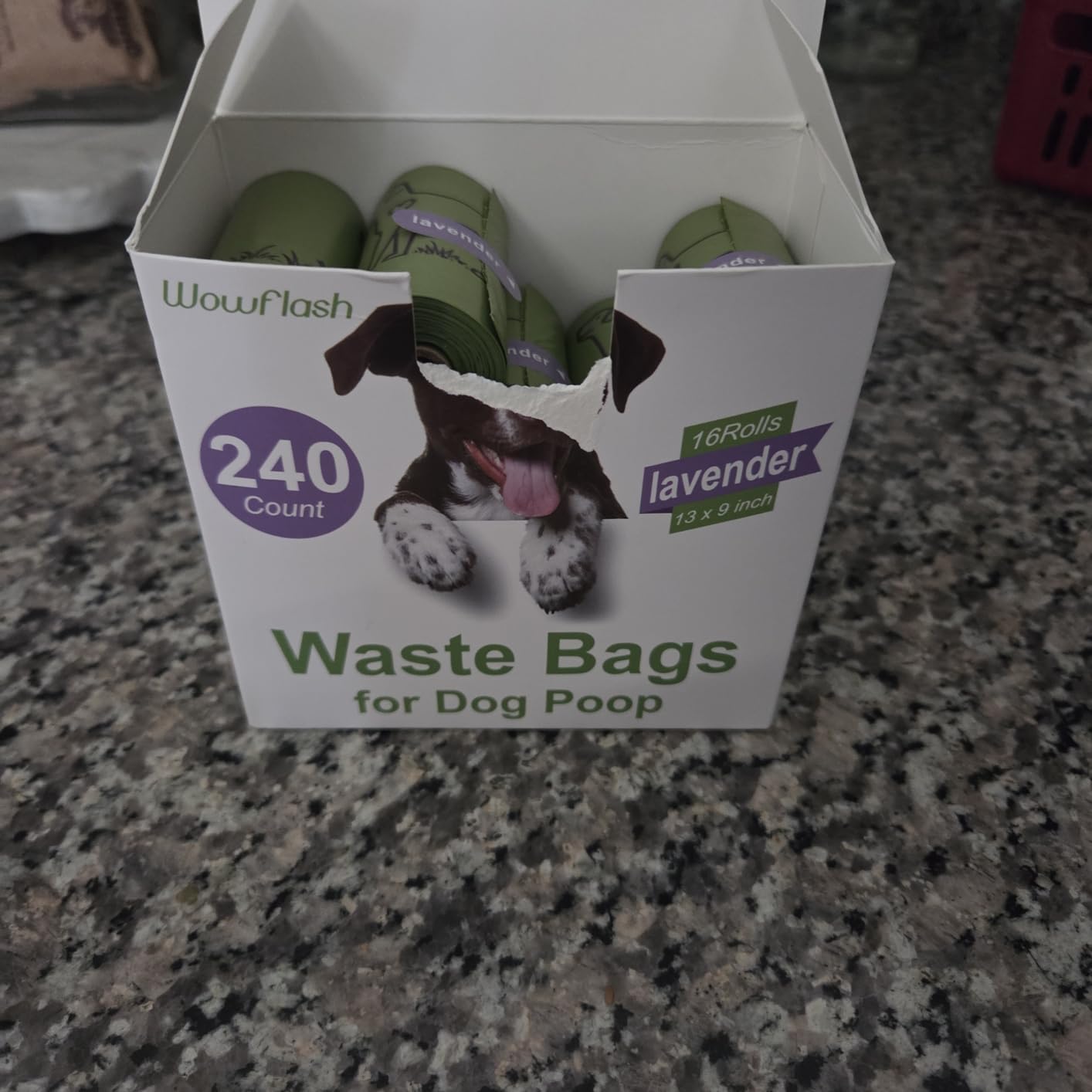 240 Count Lavender Scented 13” x 9” Dog Poop Bags Rolls customer photo 1