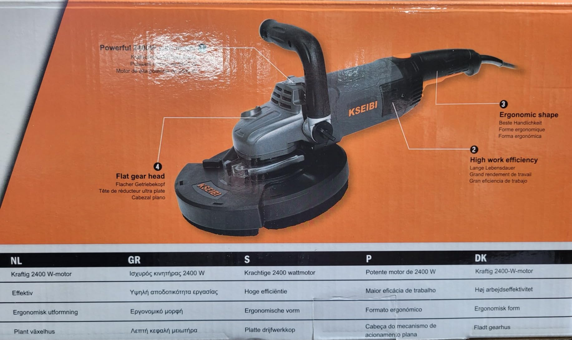 KSEIBI 711985 Concrete Grinder 7 Inch - Angle Grinder Kit with Dust Extraction Shroud, 2400W 15A Motor, 6000RPM, Includes Auxiliary Handles & 9 Inch Protective Guard, Diamond Cup Wheel, Carrying Bag customer photo 1