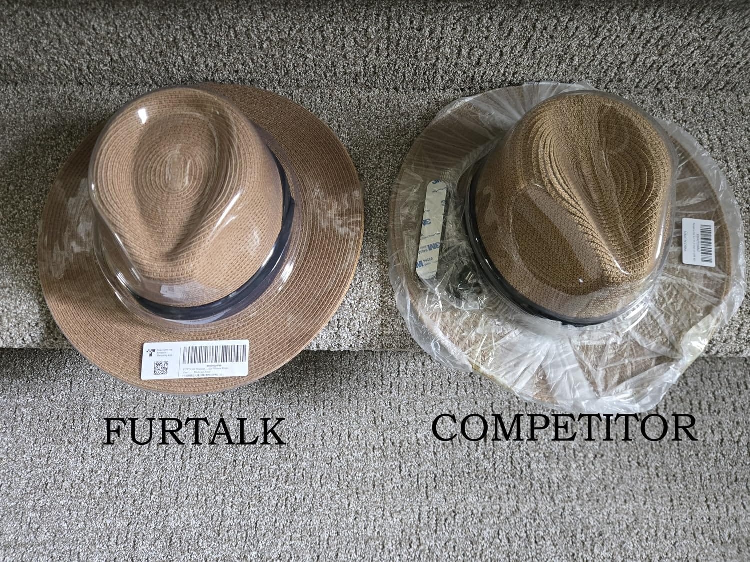 FURTALK Sun Hat Wide Brim Straw Fedora Panama Beach for Men Women customer photo 2