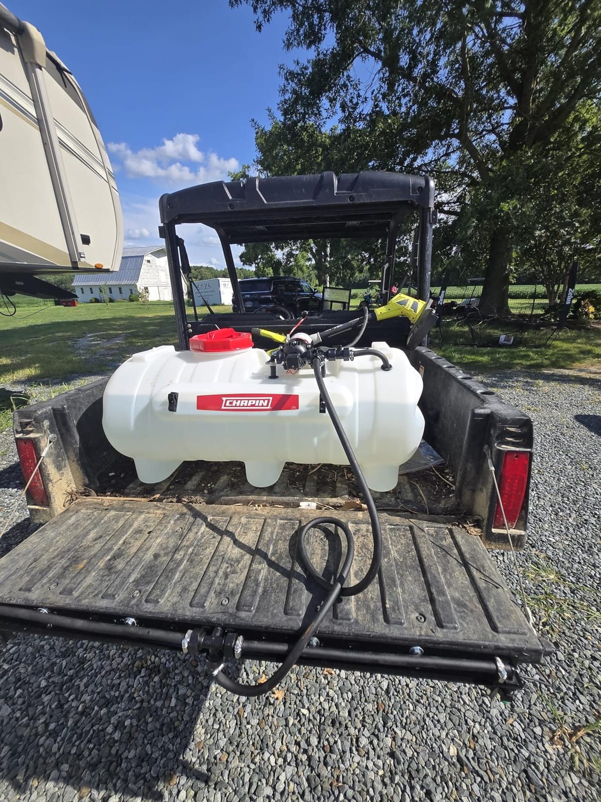 CHAPIN 25-Gallon Tow-Behind ATV Sprayer with 2-Nozzle Boom | Triple filtration helps prevent clogs with herbicides, fertilizers and pesticides customer photo 2