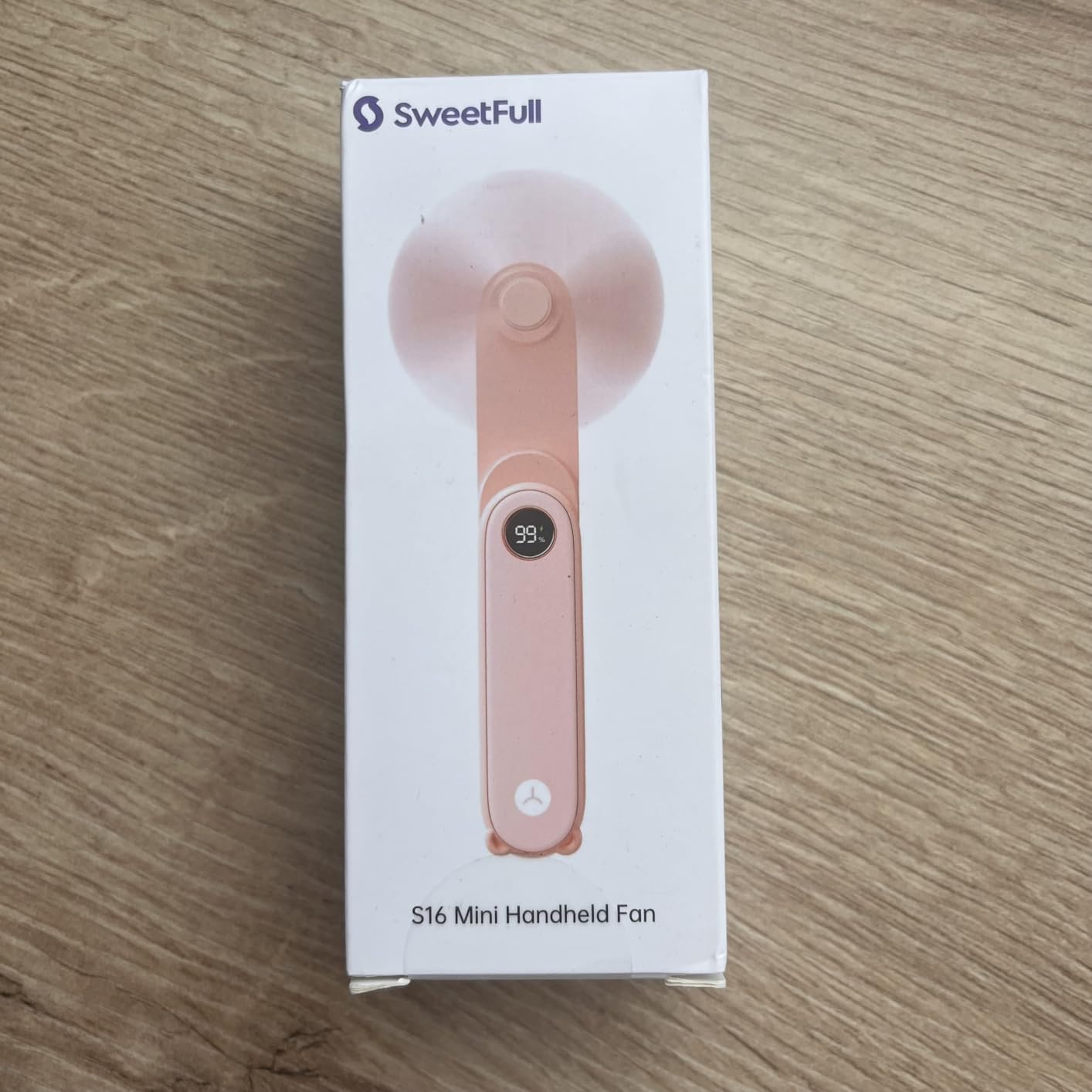 SWEETFULL Portable Handheld Mini Fan with LED Display, 3-in-1 Personal Foldable USB Rechargeable Hand Held Fan & Flashlight for Travel, Lash Eyelash, Cute Small Pocket for Women, Girls customer photo 2