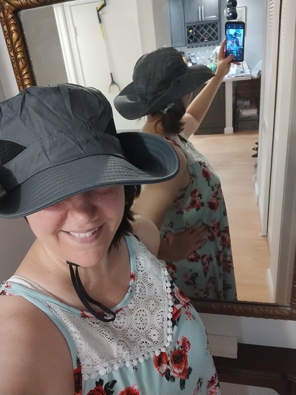 PFFY Sun Hats for Men Women Wide Brim Bucket Hat UPF 50+ Hiking Fishing Hat customer photo 1
